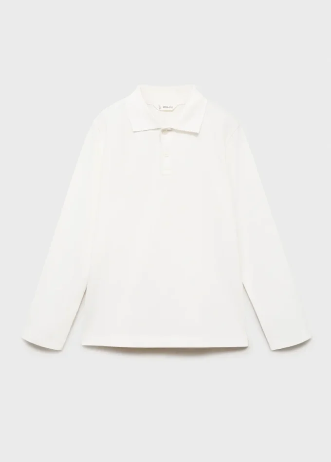 Dzianinowa koszulka polo zapinana na guziki