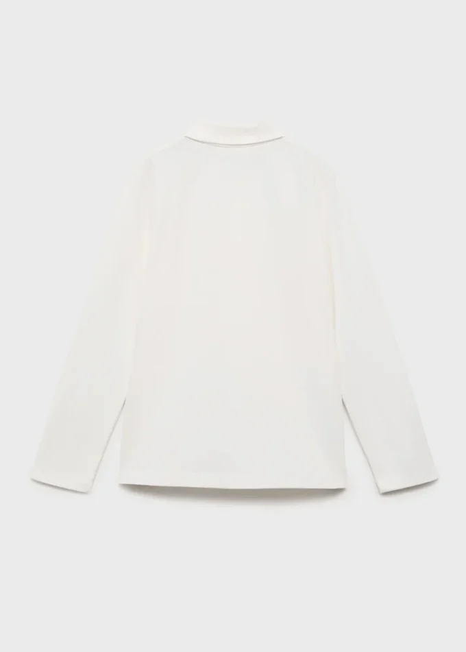 Dzianinowa koszulka polo zapinana na guziki