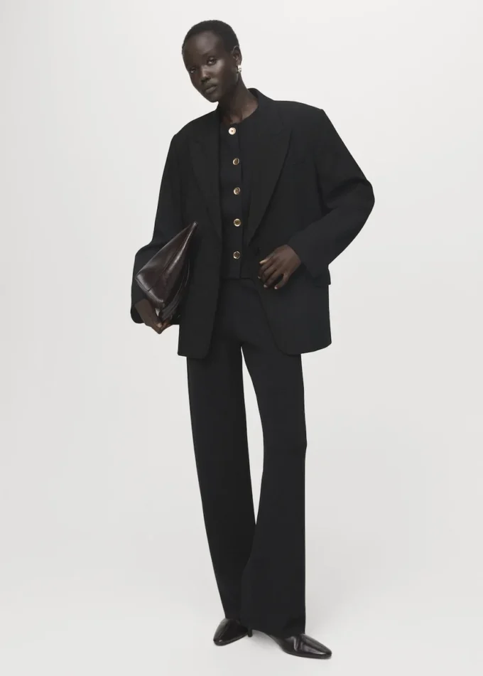 Dzianinowe spodnie z elastycznym paskiem Dzianinowe spodnie z elastycznym paskiem