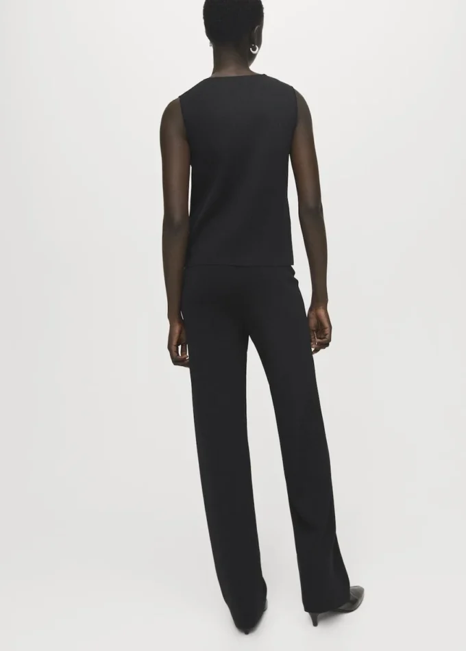 Dzianinowe spodnie z elastycznym paskiem Dzianinowe spodnie z elastycznym paskiem