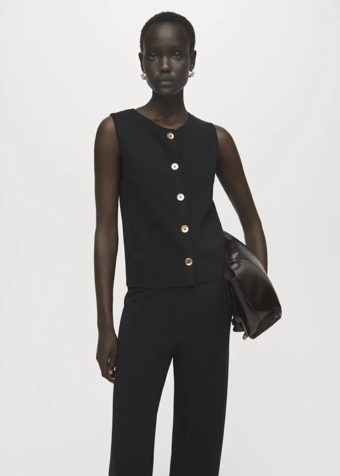 Dzianinowe spodnie z elastycznym paskiem Dzianinowe spodnie z elastycznym paskiem