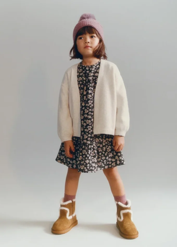 Botki z zamszu imitującego futro Botki z zamszu imitującego futro