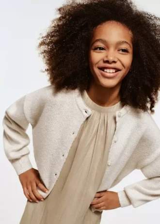 Dzianinowy kardigan z błyszczącymi detalami