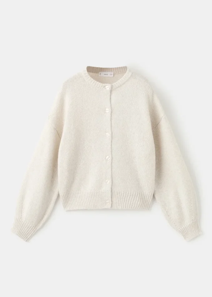 Dzianinowy kardigan z błyszczącymi detalami Dzianinowy kardigan z błyszczącymi detalami