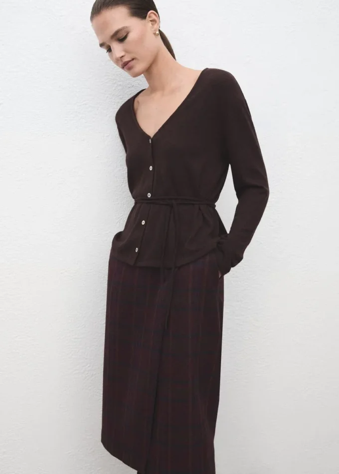 Dzianinowy kardigan z kokardą Dzianinowy kardigan z kokardą