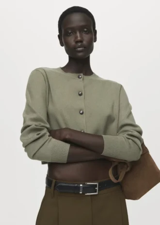 Dzianinowy kardigan zapinany na guziki