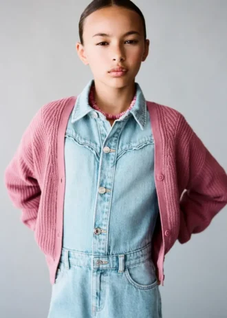 Długi kombinezon dżinsowy