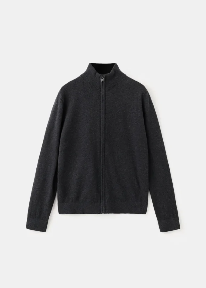 Dzianinowy kardigan zapinany na zamek błyskawiczny Dzianinowy kardigan zapinany na zamek błyskawiczny