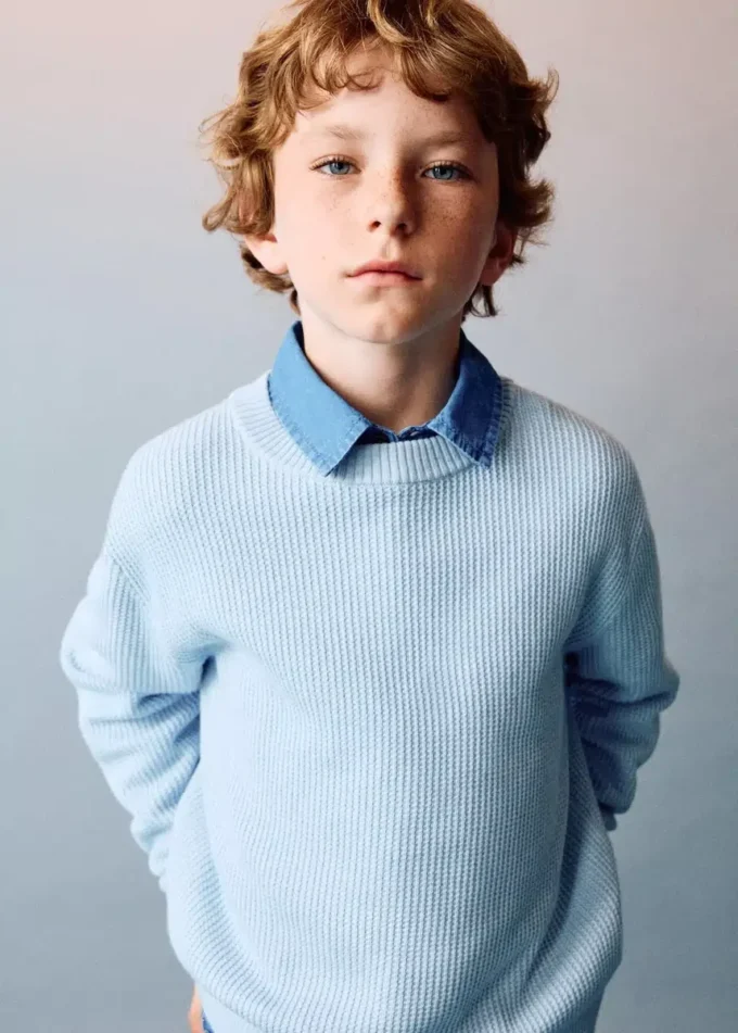 Dzianinowy sweter bawełniany Dzianinowy sweter bawełniany