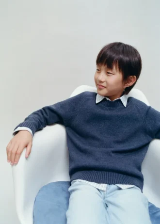 Dzianinowy sweter bawełniany