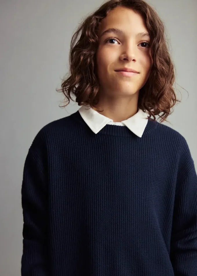 Dzianinowy sweter bawełniany Dzianinowy sweter bawełniany