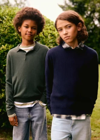 Dzianinowy sweter bawełniany