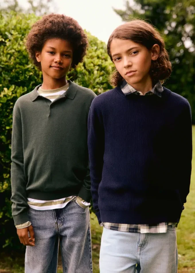 Dzianinowy sweter bawełniany Dzianinowy sweter bawełniany