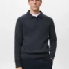 Dzianinowy sweter polo z mieszanki wełny Dzianinowy sweter polo z mieszanki wełny