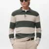 Dzianinowy sweter polo z mieszanki wełny Dzianinowy sweter polo z mieszanki wełny