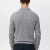 Dzianinowy sweter polo z mieszanki wełny Dzianinowy sweter polo z mieszanki wełny
