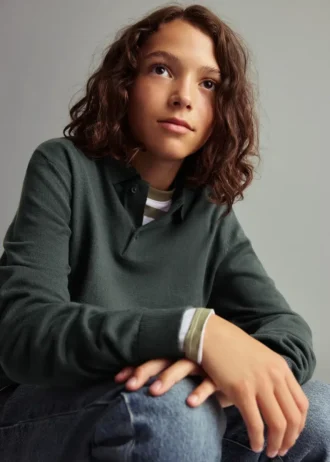 Dzianinowy sweter z golfem