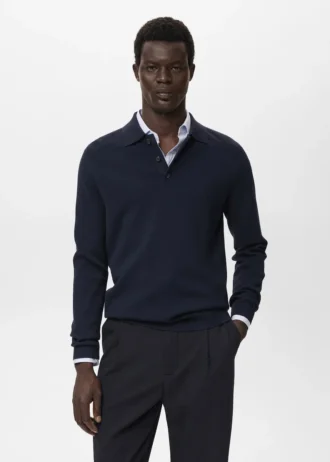 Dzianinowy sweter z golfem