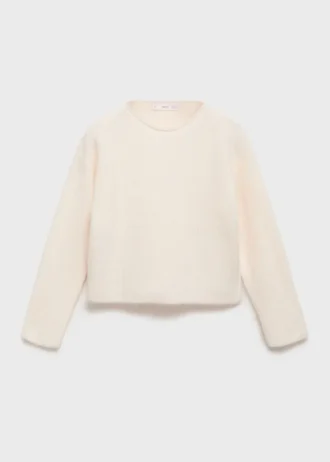 Dzianinowy sweter z prążkowanym wykończeniem