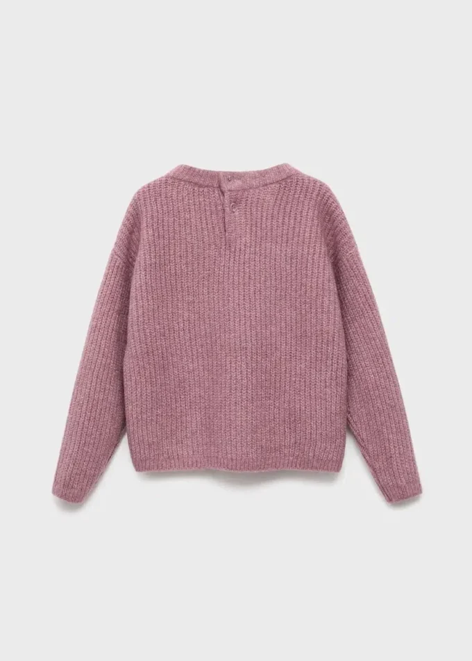 Dzianinowy sweter z prążkowanym wykończeniem Dzianinowy sweter z prążkowanym wykończeniem