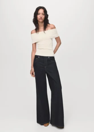 Dzianinowy top bez ramiączek