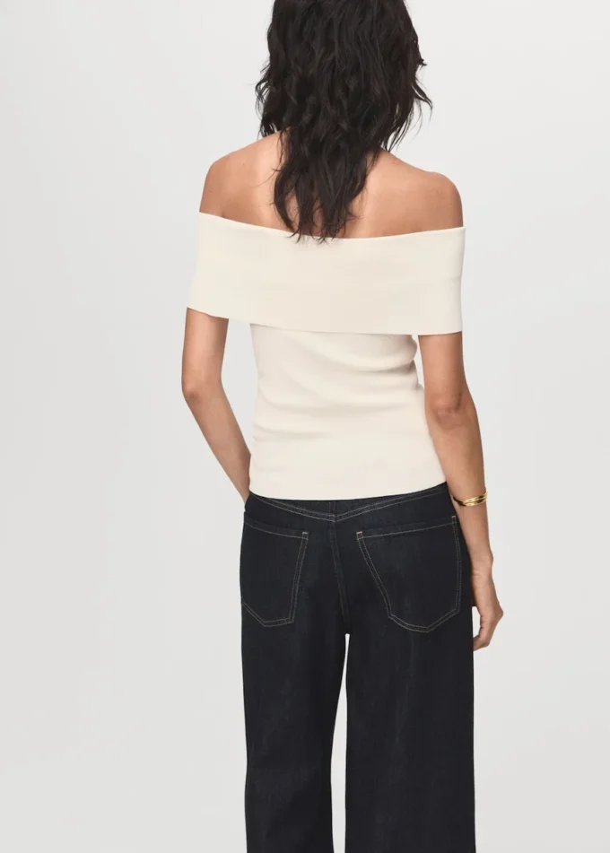 Dzianinowy top bez ramiączek Dzianinowy top bez ramiączek