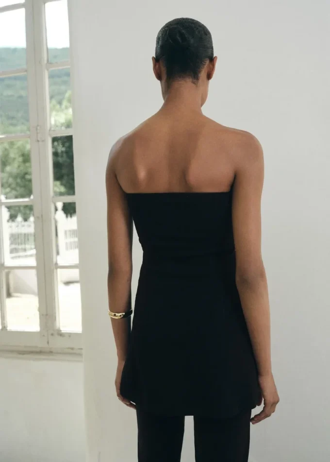 Dzianinowy top bez ramiączek Dzianinowy top bez ramiączek