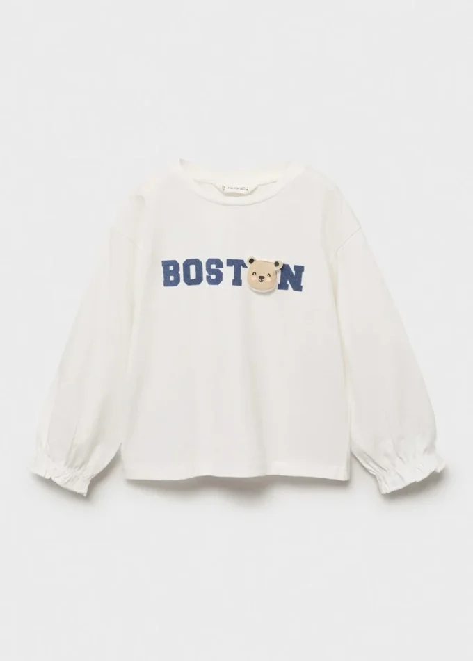 Dziecięca haftowana bawełniana koszulka