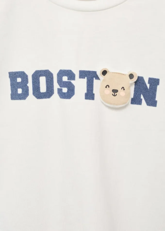 Dziecięca haftowana bawełniana koszulka