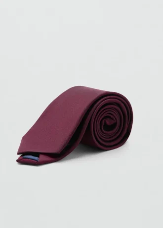 Gładki jedwabny krawat