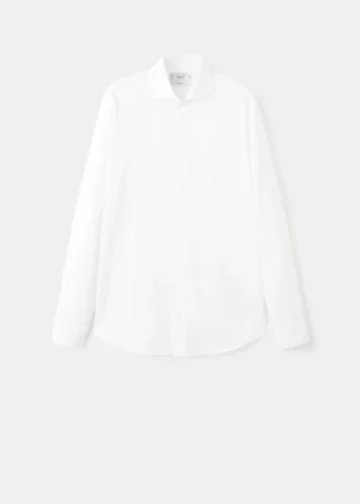 Garnitur z tkaniny skośnej o dopasowanym kroju z mankietami koszulowymi