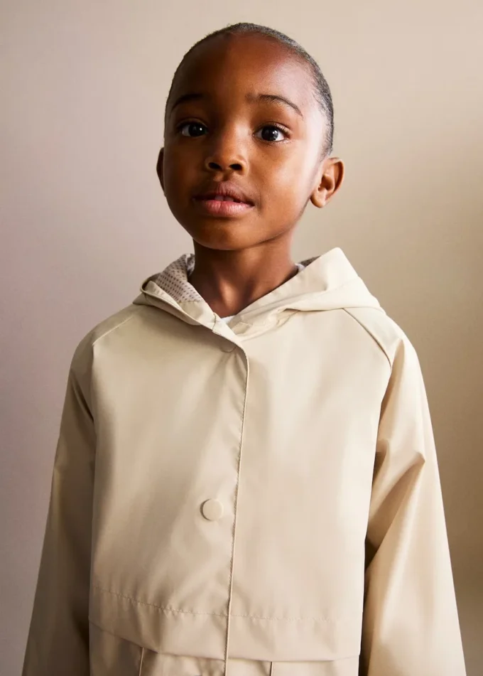 Gumowana kurtka typu barn jacket z kapturem Gumowana kurtka typu barn jacket z kapturem