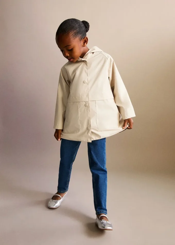 Gumowana kurtka typu barn jacket z kapturem Gumowana kurtka typu barn jacket z kapturem