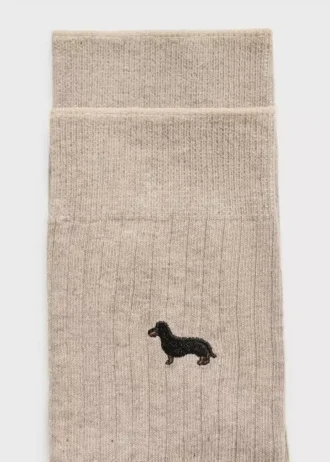 Haftowane bawełniane skarpety