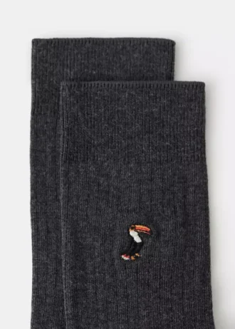 Haftowane bawełniane skarpety