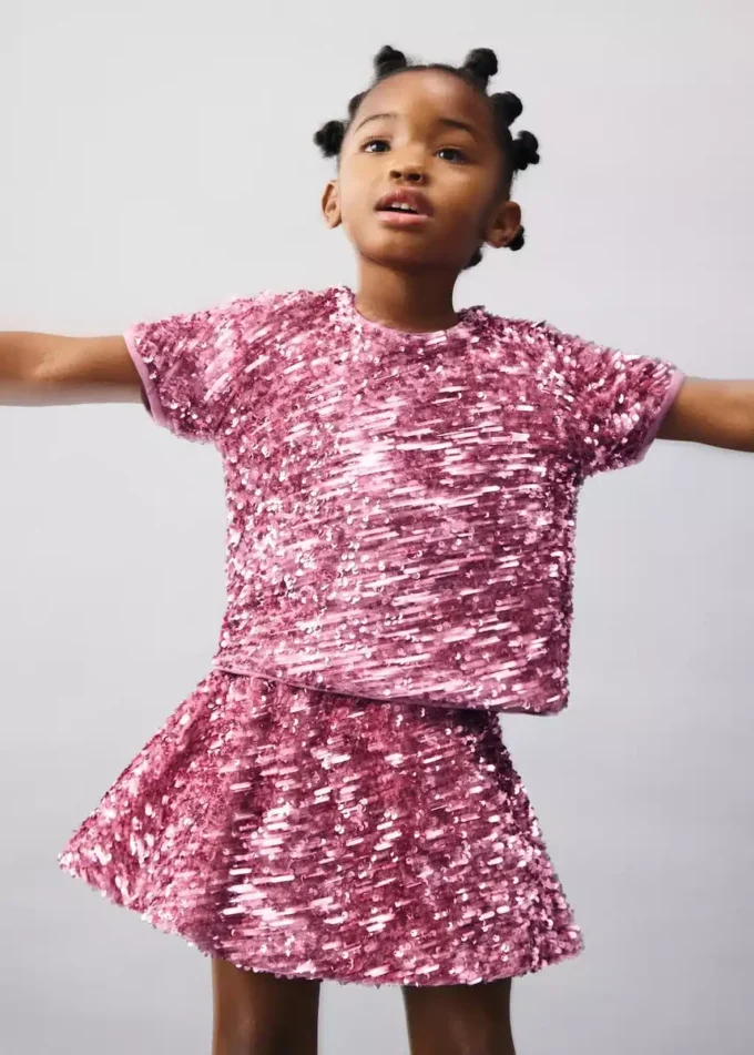 Jasna koszulka z cekinami Jasna koszulka z cekinami