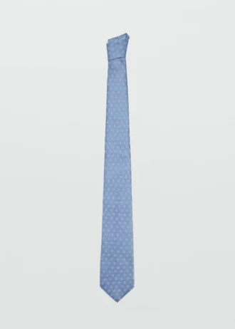 Jedwabny krawat w geometryczne wzory