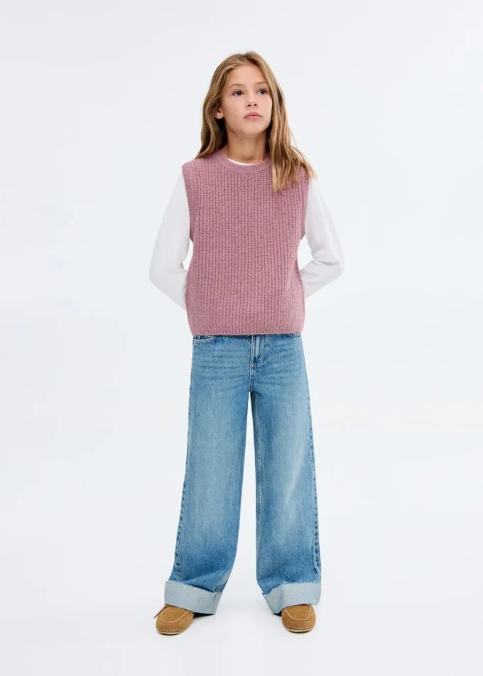 Kamizelka z dzianiny prążkowanej Kamizelka z dzianiny prążkowanej