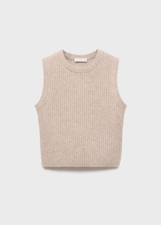 Kamizelka z dzianiny prążkowanej Kamizelka z dzianiny prążkowanej