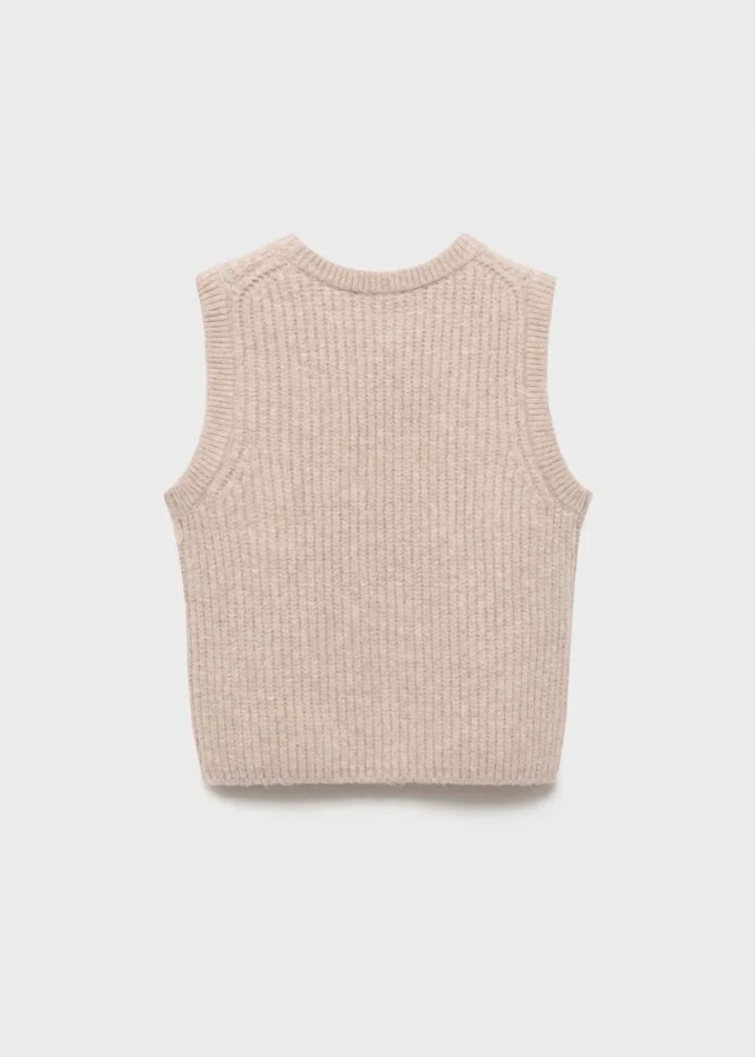 Kamizelka z dzianiny prążkowanej Kamizelka z dzianiny prążkowanej