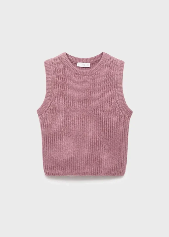 Kamizelka z dzianiny prążkowanej Kamizelka z dzianiny prążkowanej