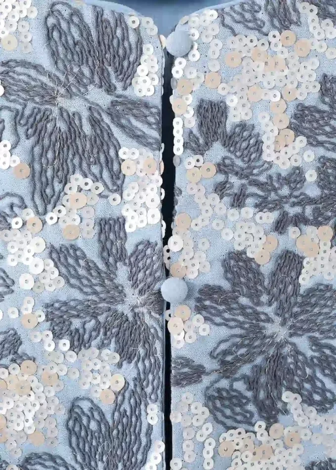 Kamizelka z haftem z cekinów Kamizelka z haftem z cekinów