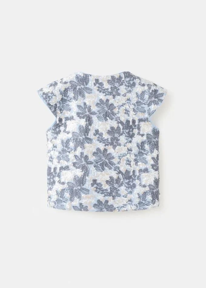 Kamizelka z haftem z cekinów Kamizelka z haftem z cekinów