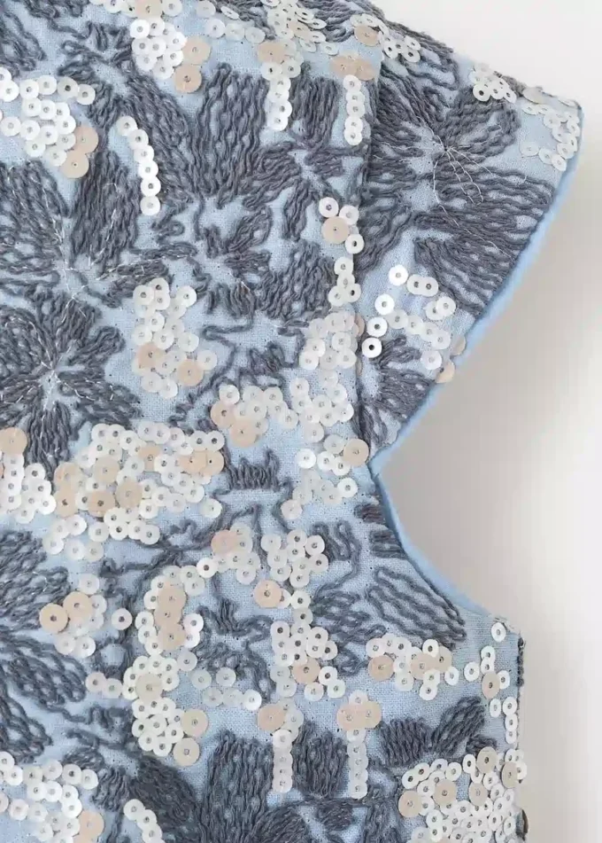 Kamizelka z haftem z cekinów Kamizelka z haftem z cekinów