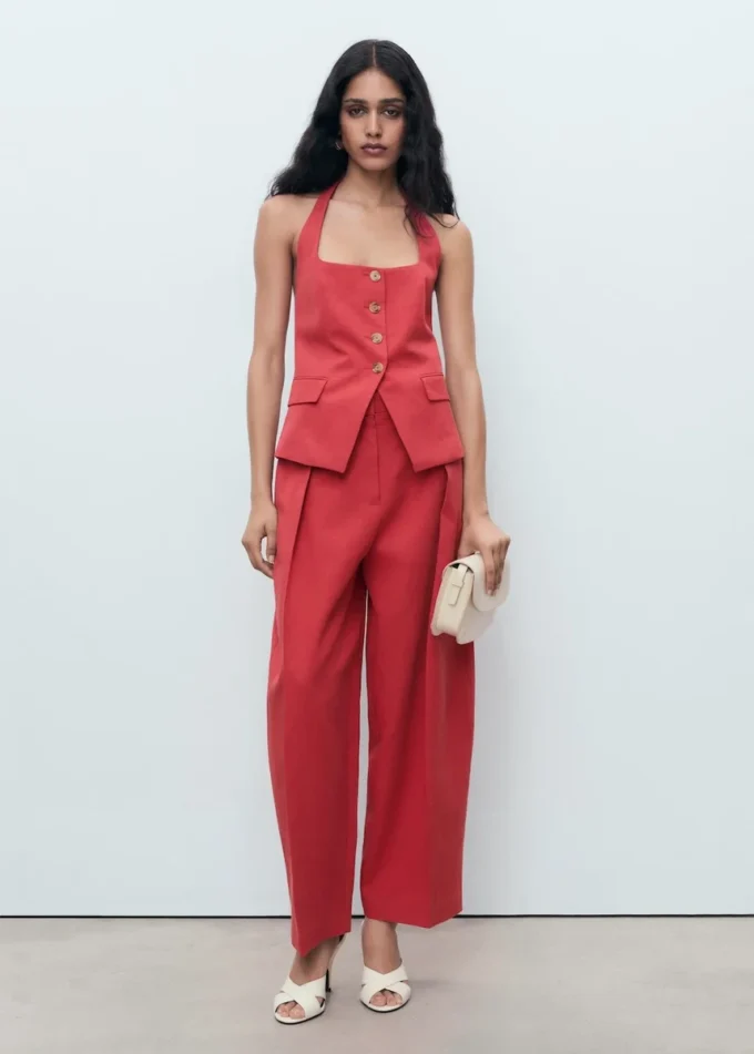 Kamizelka z mieszanki lnu Kamizelka z mieszanki lnu