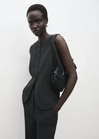 Kamizelka z okrągłym dekoltem