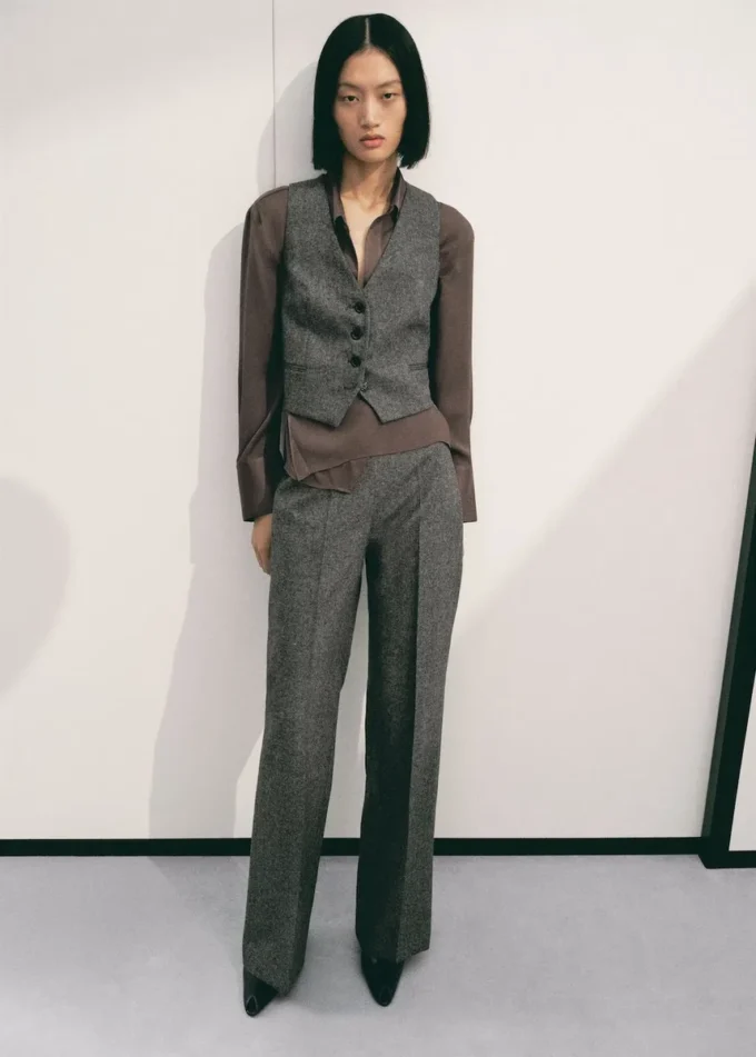 Kamizelka z wełny w cętki Kamizelka z wełny w cętki