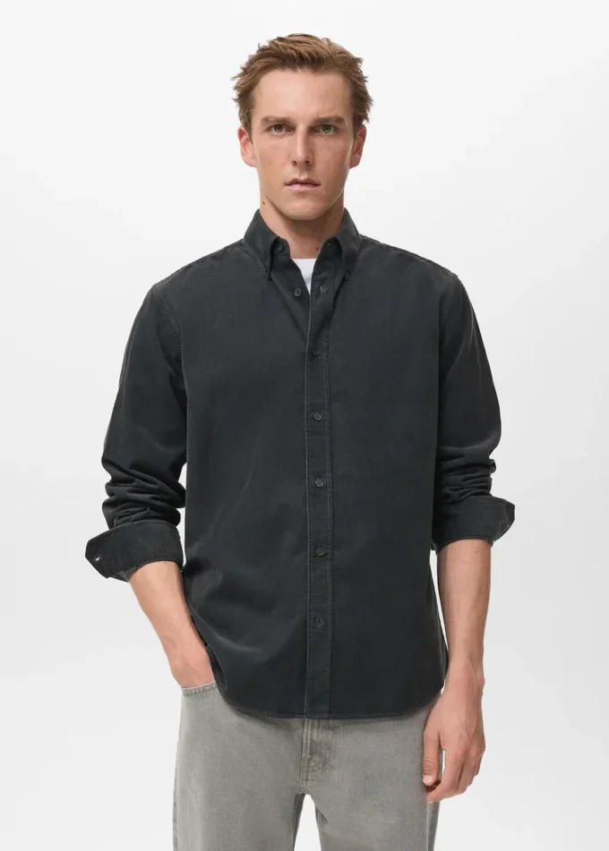 Klasyczna koszula z mikrokordury Klasyczna koszula z mikrokordury