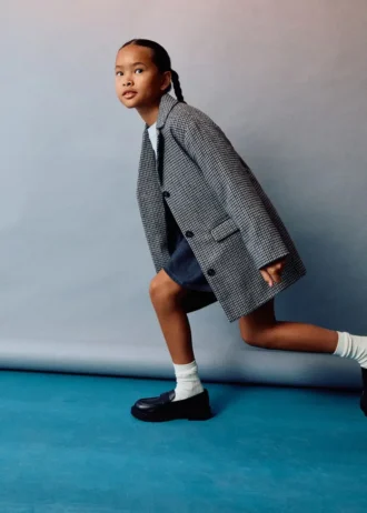 Długi płaszcz z tkaniny