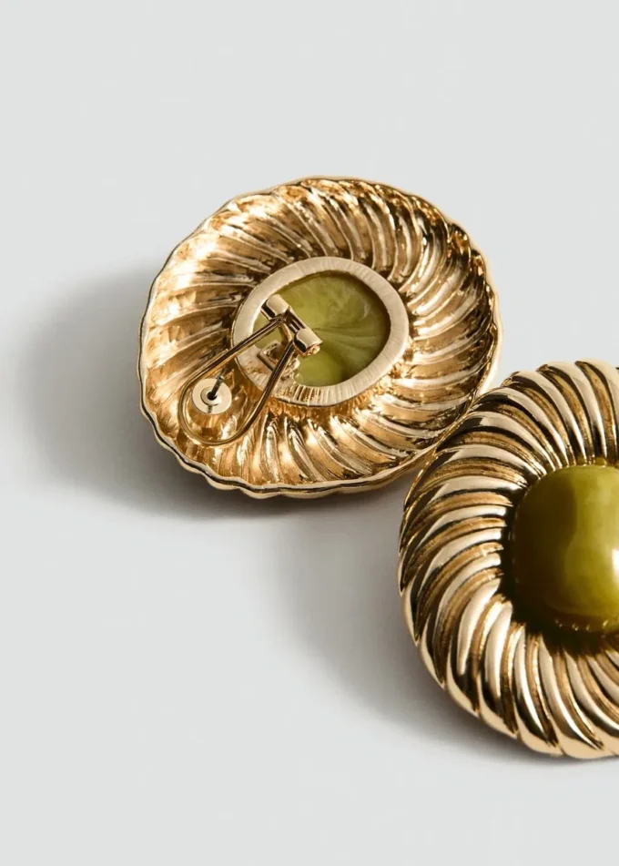 Kolczyki z teksturowanej żywicy Kolczyki z teksturowanej żywicy